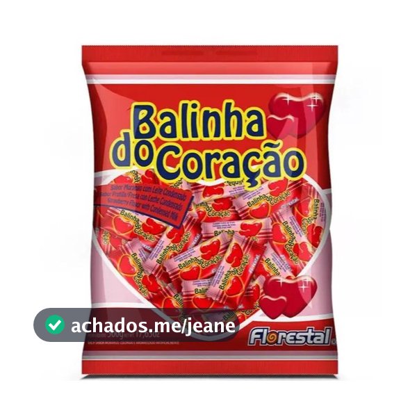 Balinha do Coração Morango 500g - Florestal