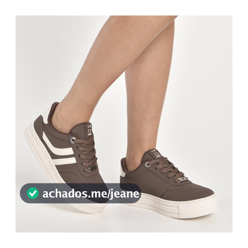 Tênis Via Marte Feminino Casual Plataforma Confortável Original 010 Branco Preto Marrom Leve e Macio Para o Dia a Dia
