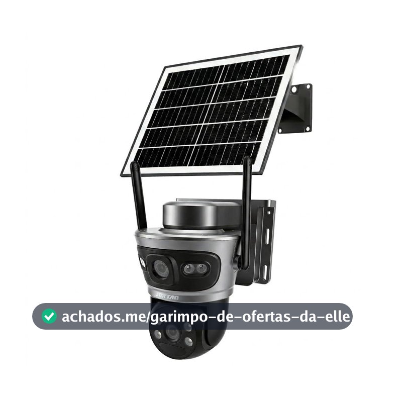 Câmera Solar Inteligente 4G Dupla Tela Vigilância Externa com Detecção de Movimento