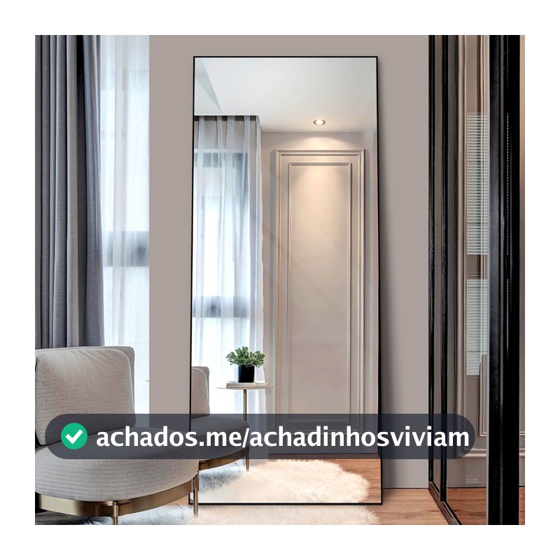 Espelho de Corpo Inteiro Decoração Loja Casa Provador Closet Sala Quarto Lavabo Banheiro 40cm x 80cm