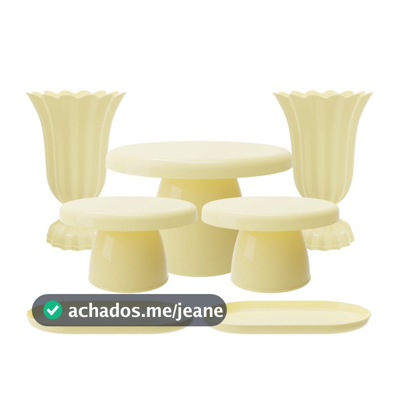 Kit Eventos Completos 7 Peças Aniversário Casamento Chá Revelação Mesa Doce