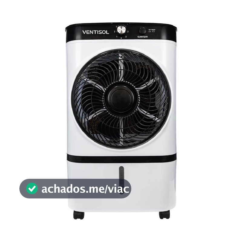 Climatizador de ar portátil evaporativo 9L 2.000 m³/h CLI09 - Ventisol