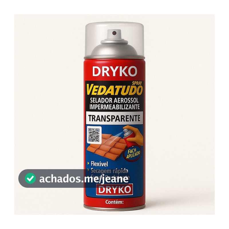 Spray Veda Tudo Borracha Líquida Impermeabilizante Transparente 100ml