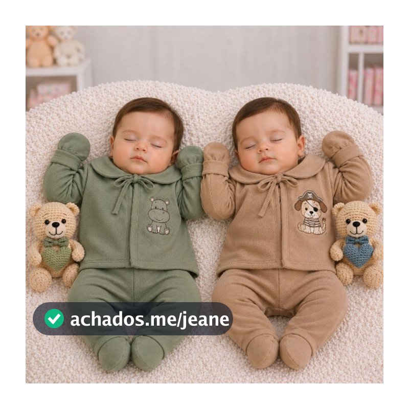 Kit  2 Pagão Bebê 8 ou 10  Peças Recém-Nascido 0-3 Meses 100% Algodão Completo
