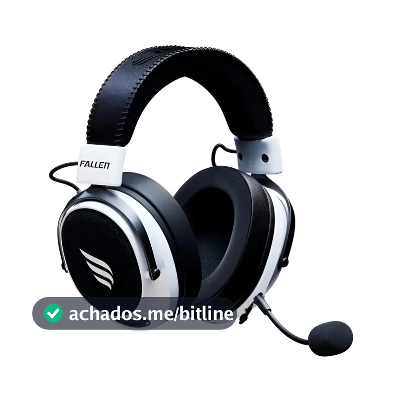 HEADSET GAMER FALLEN MORCEGO PRO WIRELESS 2.4GHZ BRANCO