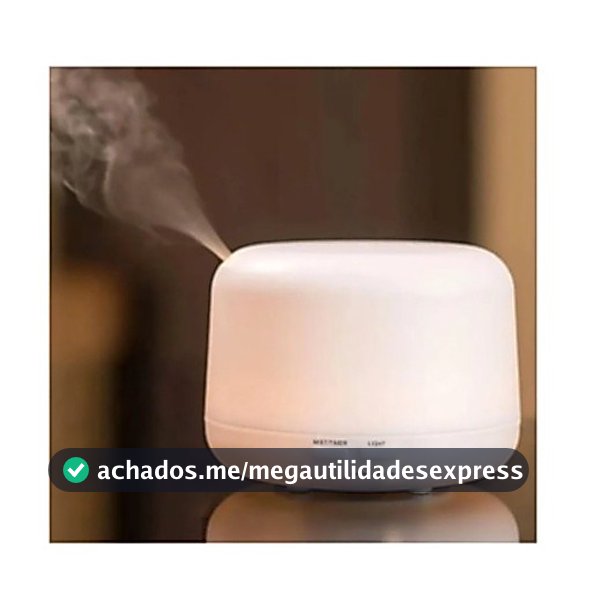 Umidificador Difusor Aromatizador  Ultrassônico Estilo Branco com Led 7 cores com controle