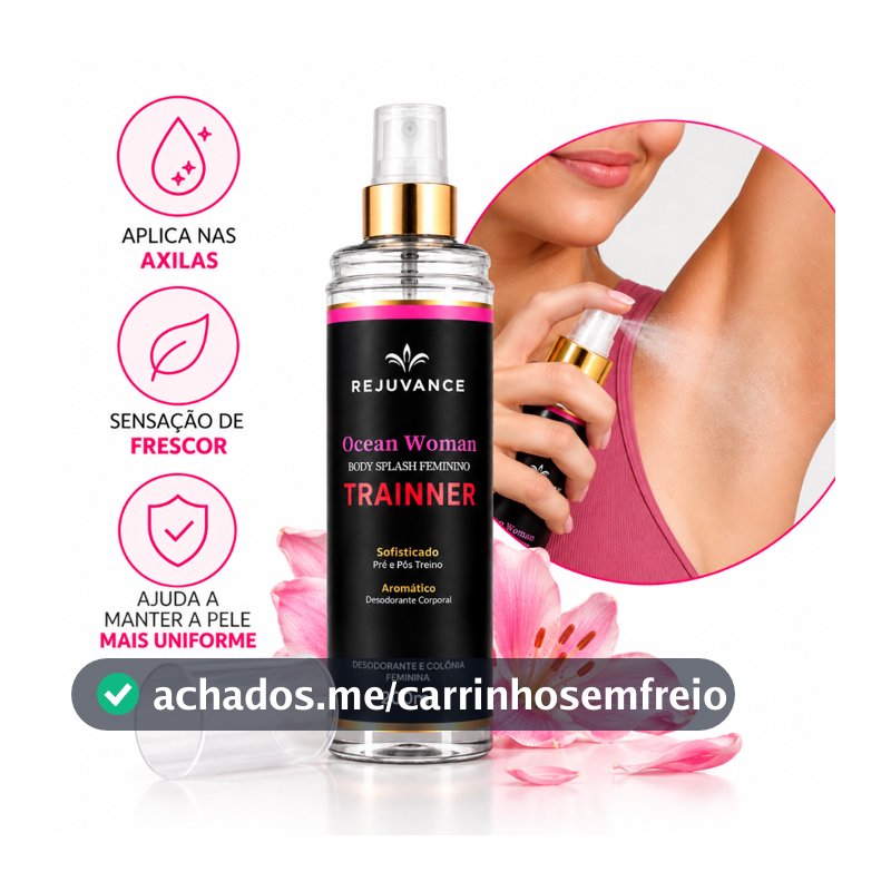 Body Splash Feminino Action Woman Pre e Pós Treino Academia Corrida Rejuvance 200ml