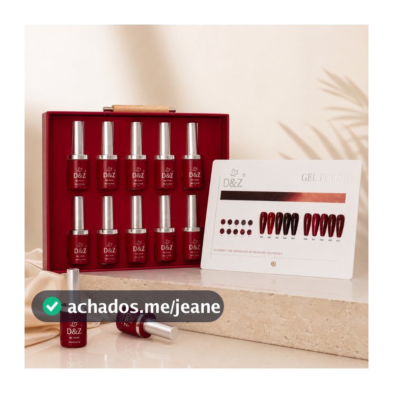 Esmaltes em Gel Magnéticos D&Z Coleção Red Velvet