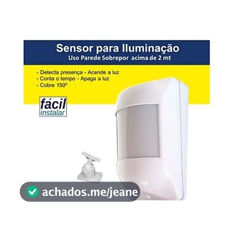 Sensor Iluminação Presença Parede 150° Acende Apaga Luz  Bivolt