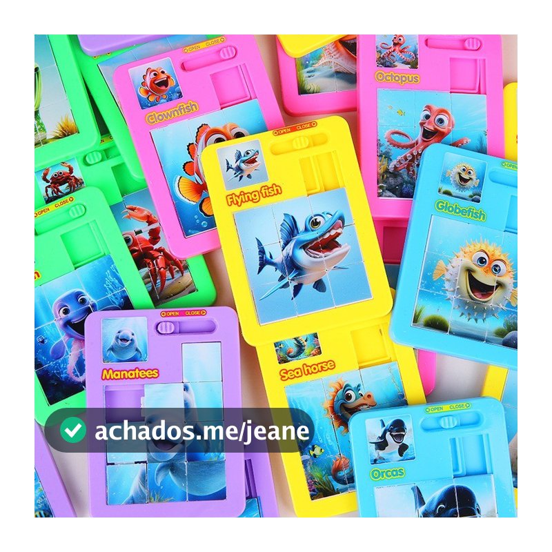 30 Pçs/20/10 Novo Quebra-Cabeça Dos Desenhos Animados Huarongdao Animal Marinho Labirinto Pequeno Brinquedo Presente Da