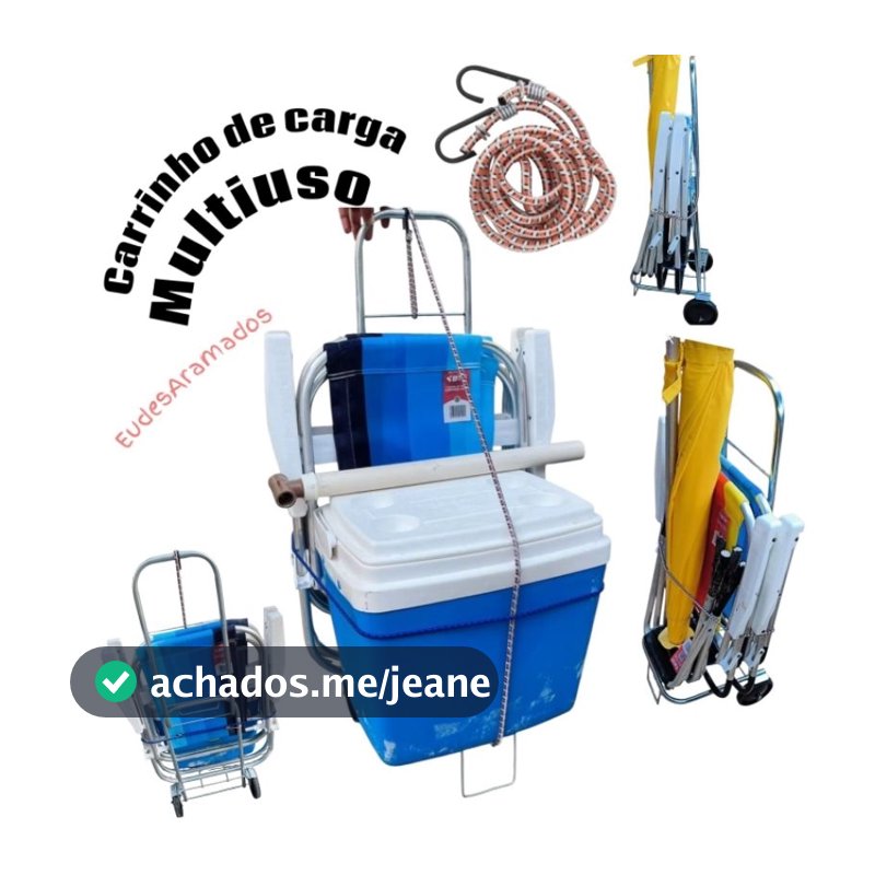 CARRINHO de carga  Dobrável  Acompanha Corda Elástica