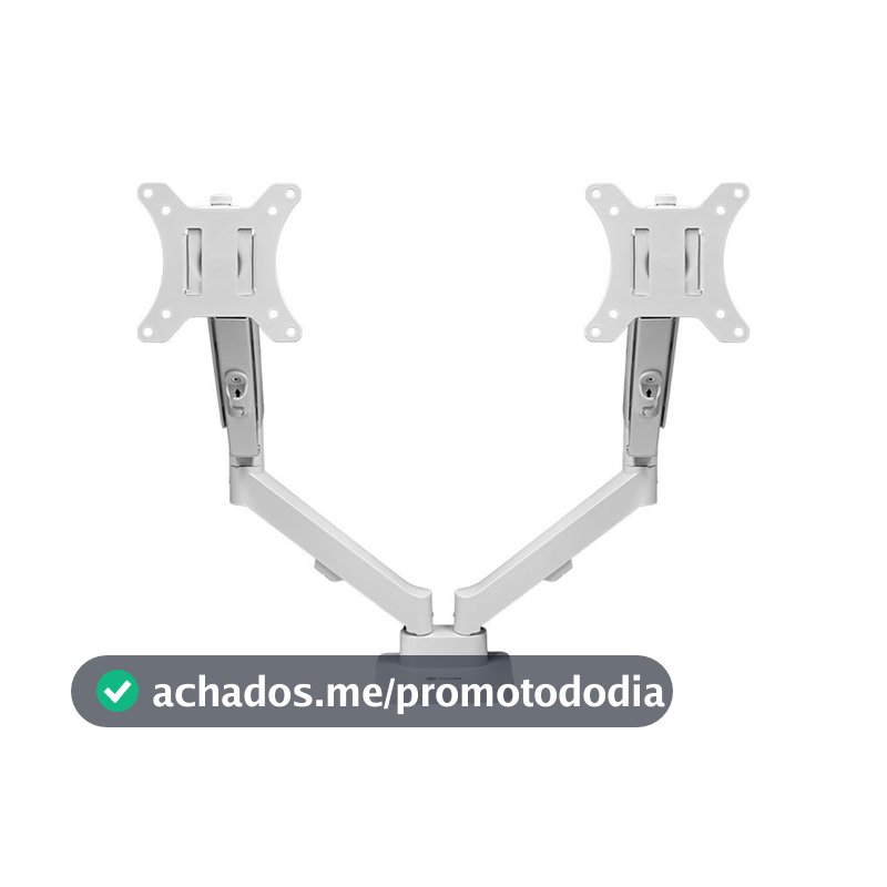 Suporte Articulado Para 2 Monitores 13 a 32 Pistão a Gás Zinnia Nimbo 210 Branco