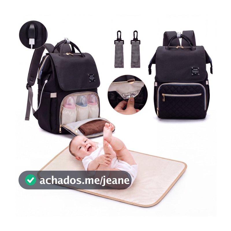 Mochila Maternidade Lequeen Bebê Bolsa Feminina Bolso Térmico