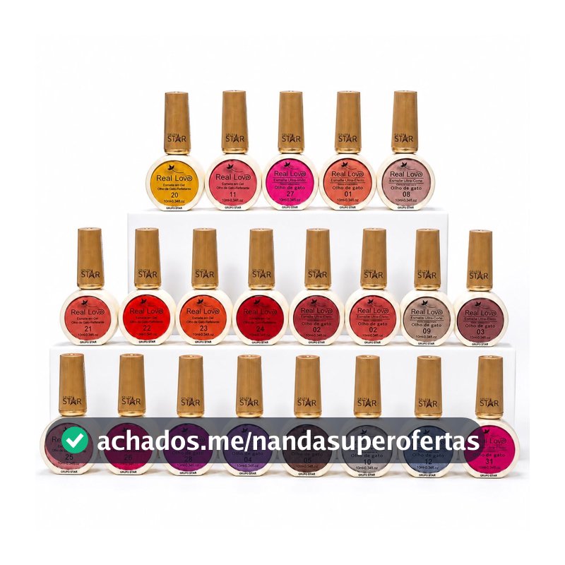 Kit 20 Esmalte em Gel Magnetico Olho de Gato Cores Aleatorias - Real Love