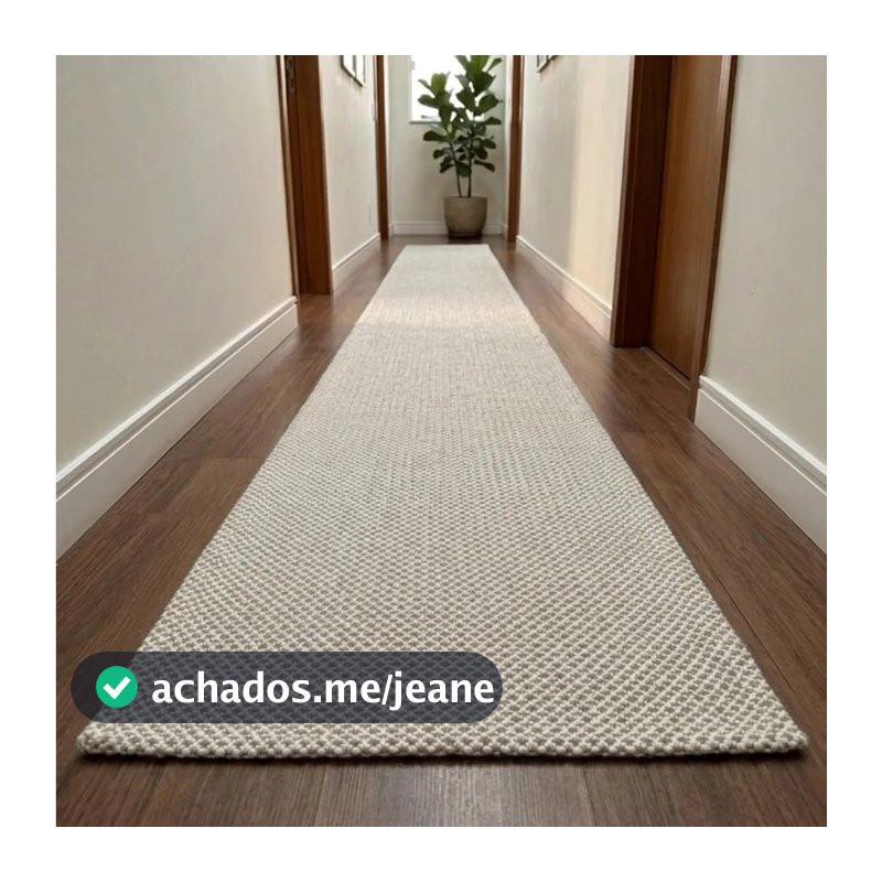 Tapete Passadeira Asteca Areia Tear Decorativo 3m X 70cm Algodão