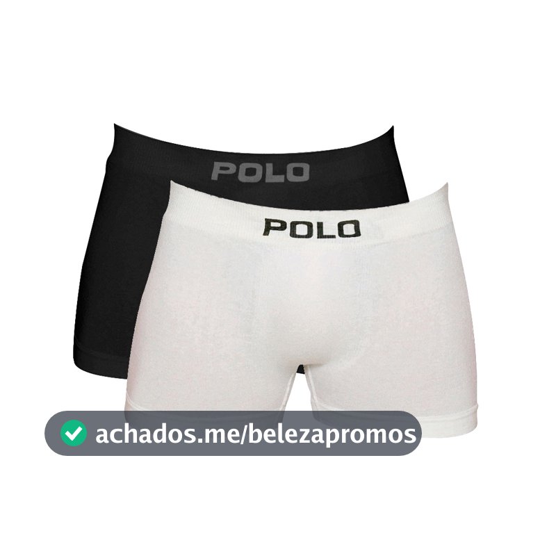 Kit 2 Cuecas Polo 781 Algodão Boxer Sem Costura - Sortido