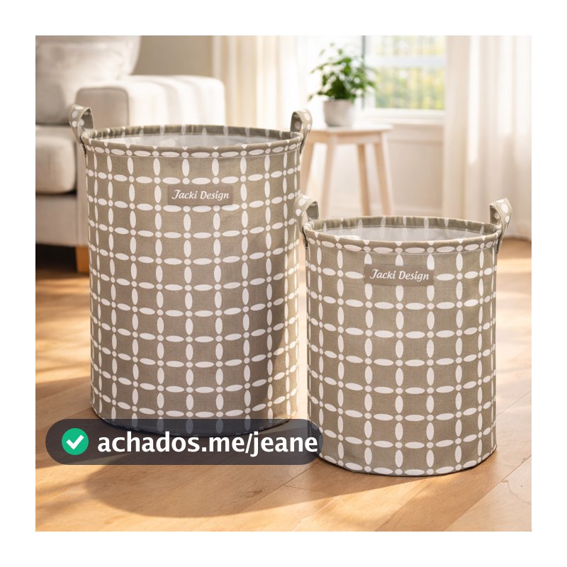 Cesto Organizador Jacki Design Impermeável para Roupas, Brinquedos e Lavanderia - 2 Peças