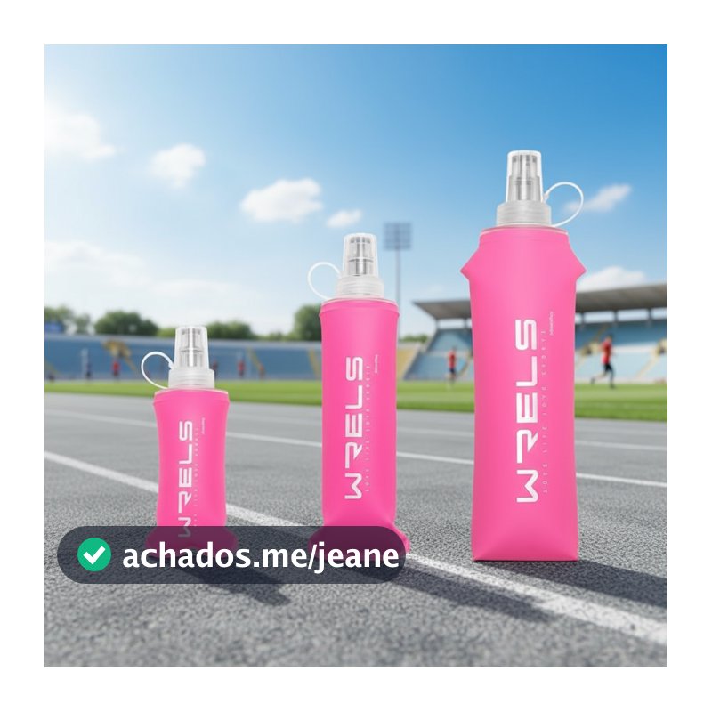 Garrafa de Água Dobrável Portátil em TPU para Corrida, Camping e Ciclismo