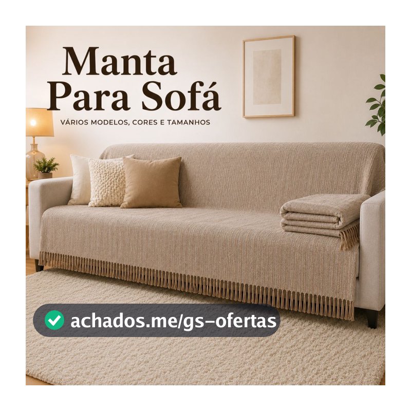 Manta Para Sofá King Gigante Decorativa Protetora 4,00 x1,80 / 3,00 x1,80 / 2,40 x1,80 / 2,10 x1,20 Várias Cores
