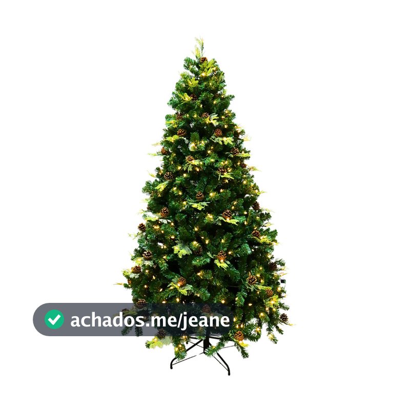 Árvore de Natal Constelação 240cm com 530 LEDs 1721 Galhos Verde Decoração Natalina para Sala e Casa