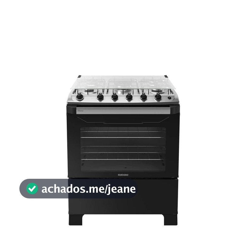 Fogão Itatiaia New Dream Piso 5 Bocas Preto Tripla Chama BIVOLT 3700000325