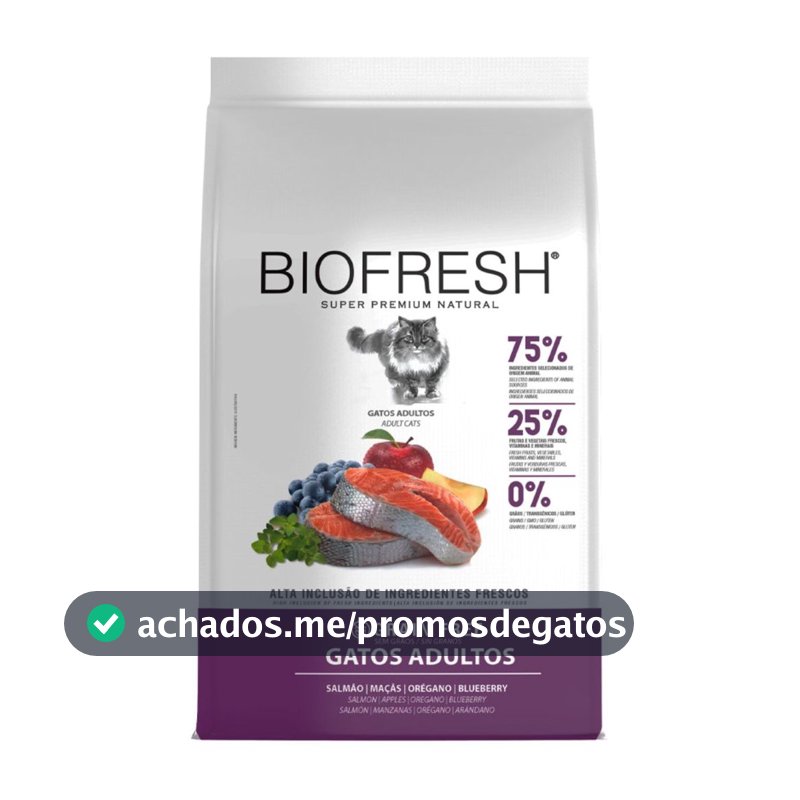 Ração Biofresh Super Premium Gatos Adultos Salmão 7,5kg