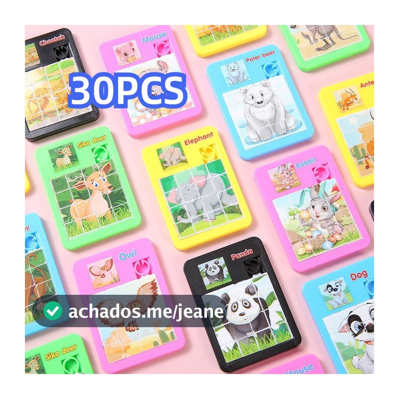 30 Peças/20/10 Quebra-Cabeça Deslizante De Animais 3-6 Anos Labirinto Brinquedo Presentes Escolares Infantis