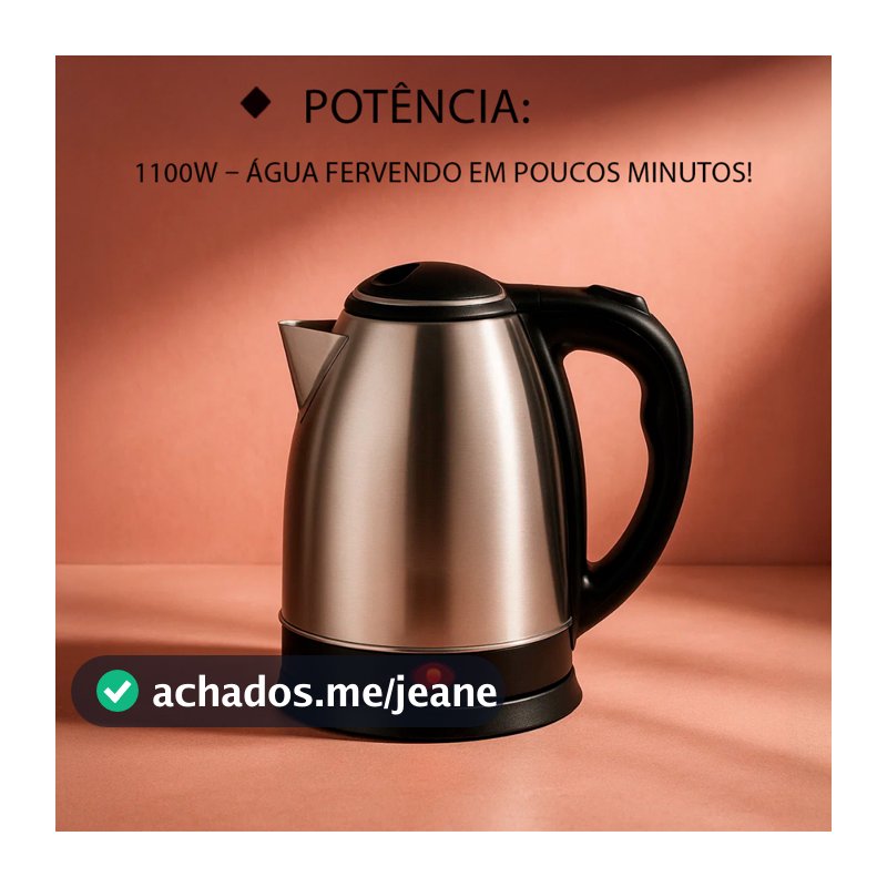 Jarra Chaleira Elétrica Aço Inox Café Bule 1,8 Litros Profissional