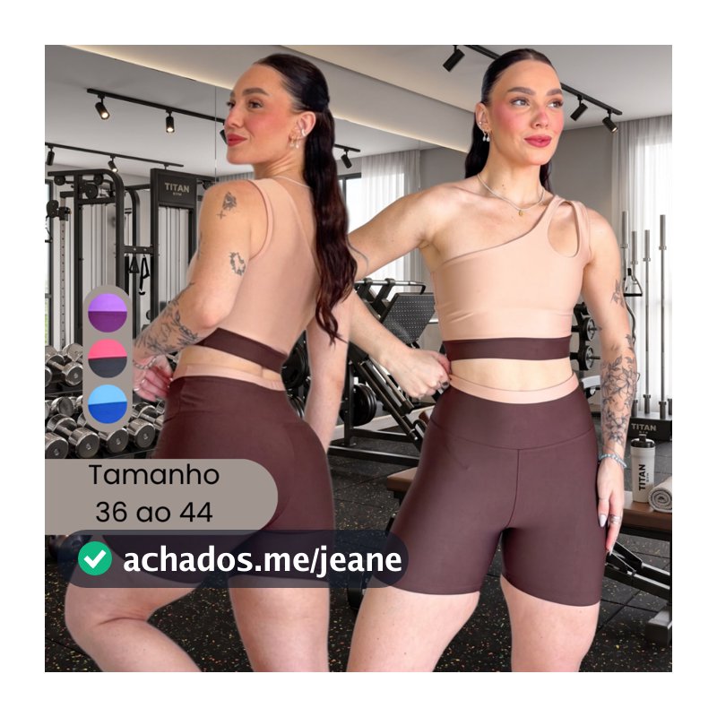 Conjunto Feminino Fitness Short e Top Suplex PREMIUM