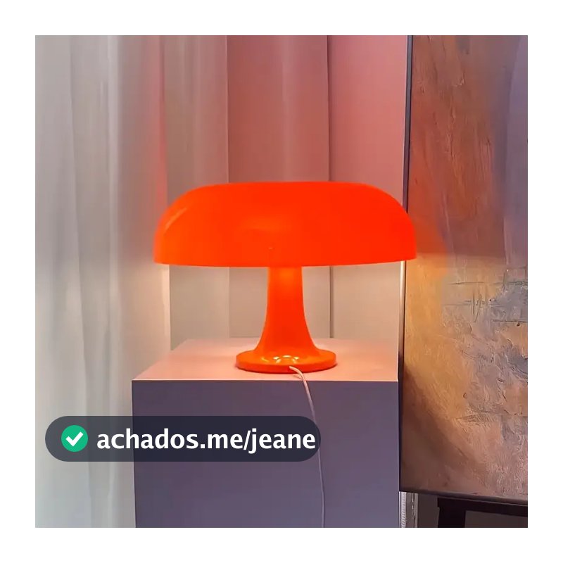 Abajur de Led Cogumelo Luminária Retrô USB para Estudo Quarto Sala Decoração Vintage