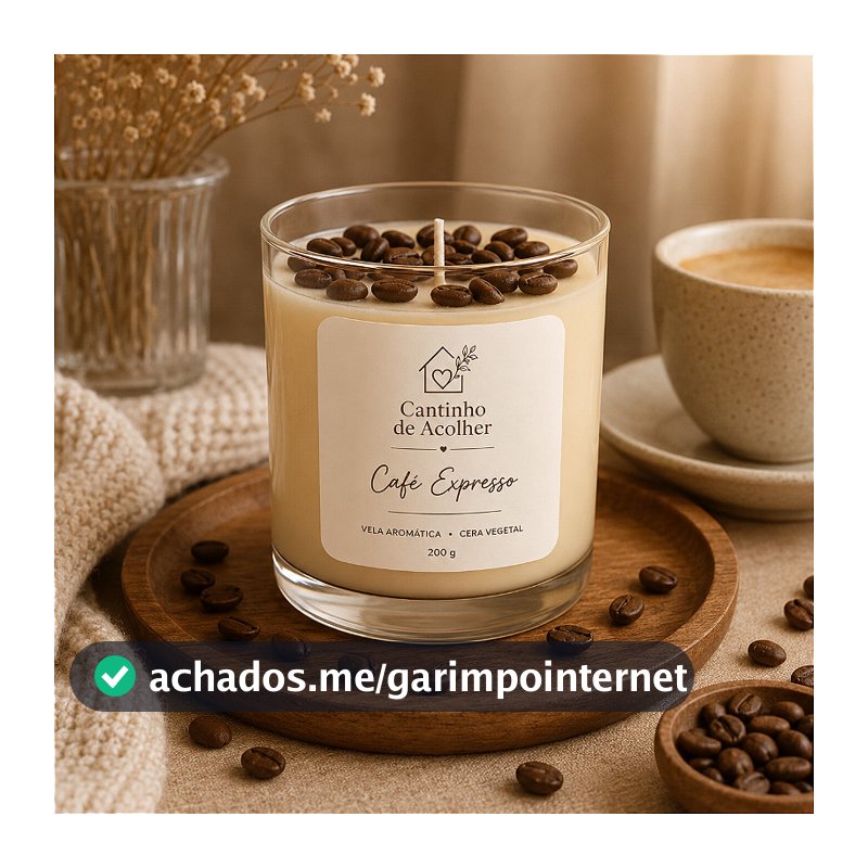 Vela Aromática Café Expresso 200g Cantinho de Acolher - Criandê