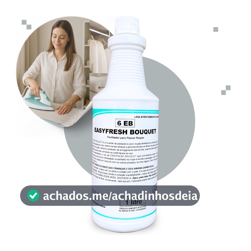 Easyfresh Bouquet Facilitador Finalizador Passar Roupas e Tecidos Passadoria Lavanderia 1l Spartan