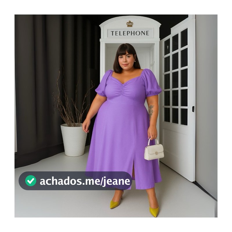 Vestido Longo PLUS SIZE 46 ao 56 viscolinho/Crepinho feminino Curves