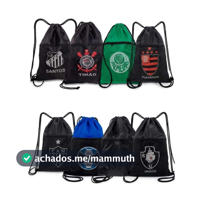 Saco Mochila Esportivo com Cordão de Nylon Unissex Esporte e Academia Impermeável de Treino