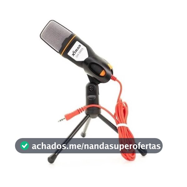 Microfone Condensador de mesa para PC Notebook entrada P2/USB