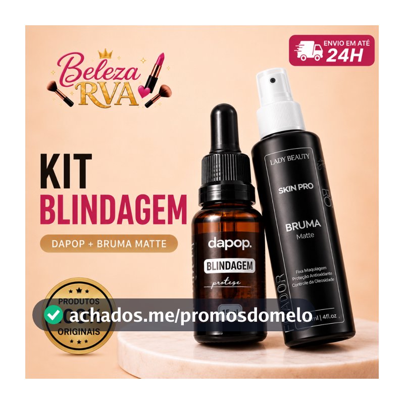 Kit Blindagem Dapop 15ml + Bruma Fixadora Matte Lady Beauty 130ml Original
