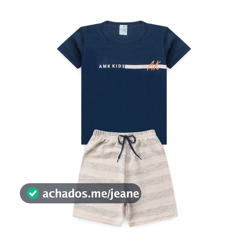 Conjunto Infantil Menino Roupa de Criança masculino Bermuda e Camiseta L16