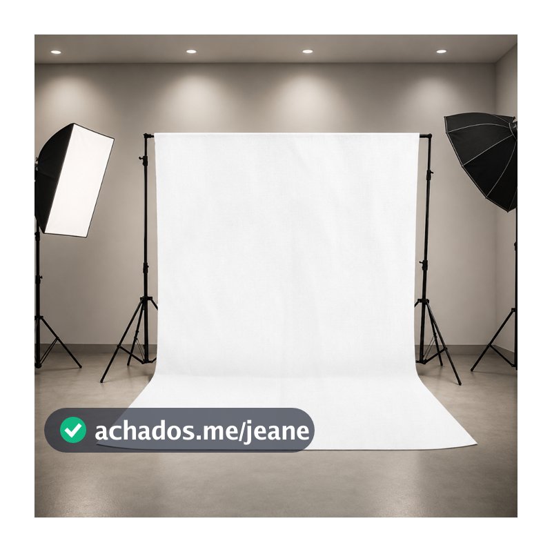 Fundo Infinito Branco Tecido Chroma Key Fotográfico Estúdio Bainha Foto Cenário