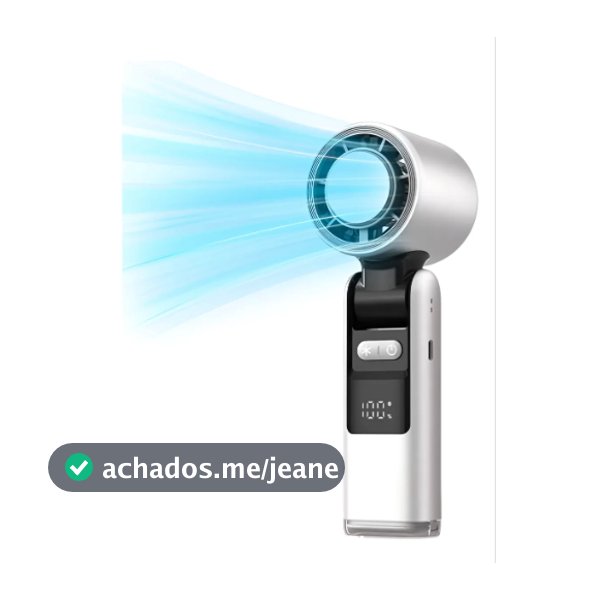 Mini Ventilador Portatil com Resfriamento Potente Moderno Recarregável