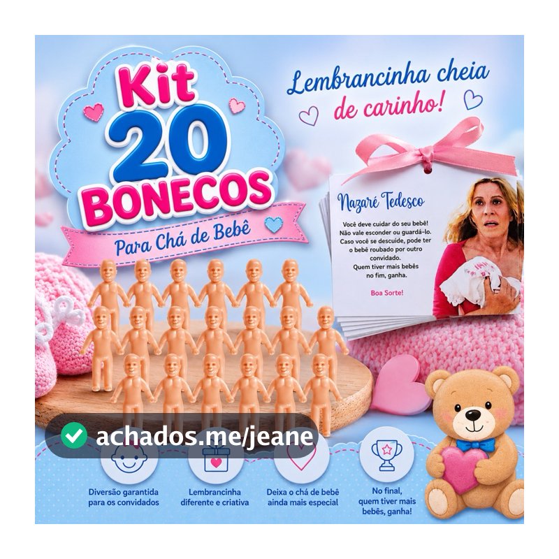 Boneco Mini Boneco Xaxa Plástico 5,5cm Maquete Yaplast 20un
