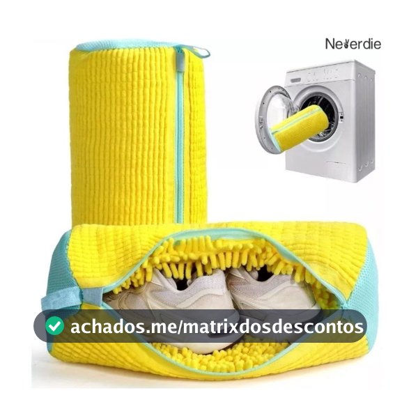 Bolsa para Lavar Sapato Tênis na Máquina de Lavar Prático