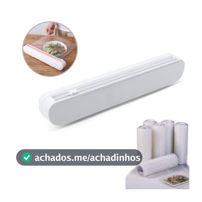 Suporte Papel Filme Plástico Pvc Parede Cortador com Cortador Porta Papel Para Embalar Alimentos