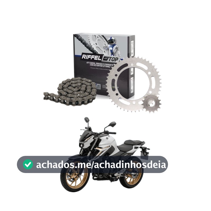 Kit Relação Tração Transmissão Fazer 250 2018 A 2026 C/ Retentor Original Riffel