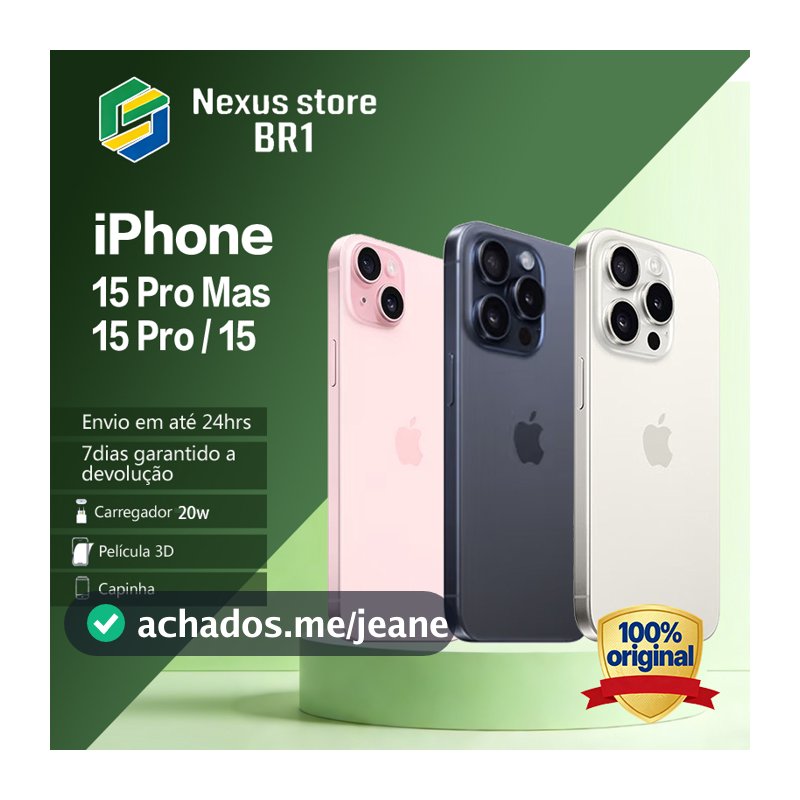 Apple iPhone 15/15 Pro/ 15 Pro Max 128/256GB 100% Original Com Garantia