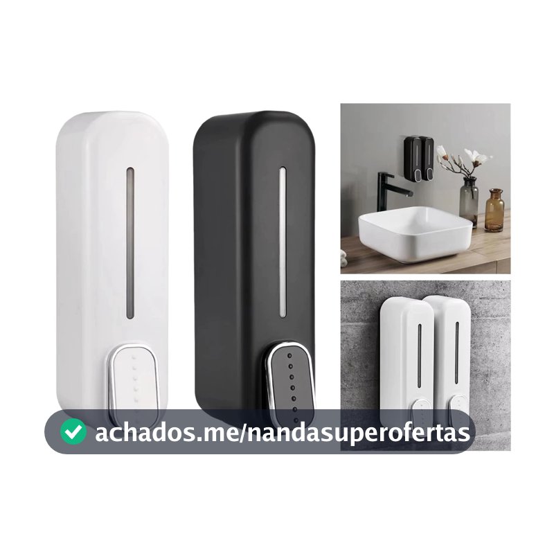 Dispenser Sabonete Sabão Líquido Porta Saboneteira De Parede Banheiro Suporte Dispensador Álcool Gel