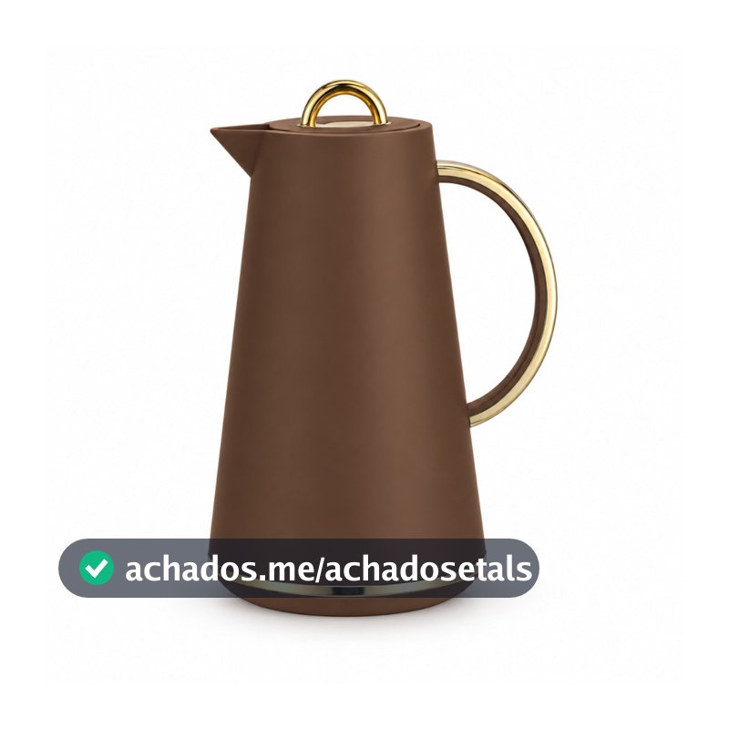 Garrafa Térmica Samira 1 Litro Café Chá Botão Click Premium Livre BPA Mesa Posta Moderna