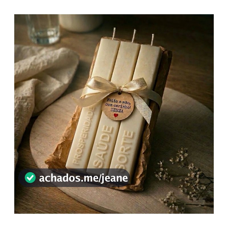 Vela de Intenção com Escrita | Amor, Paz, Saúde, Prosperidade, Dinheiro | 6 Velas