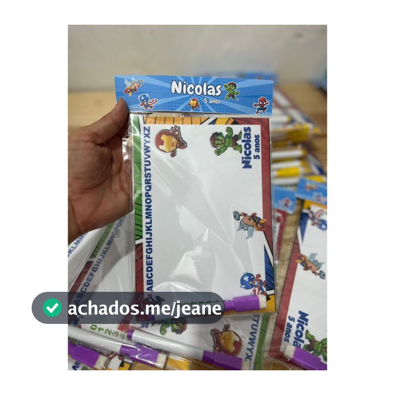 Lousa Mágica Personalizada Para Festa Infantil Lembrancinha Com Canetas Apagáveis Personalizado