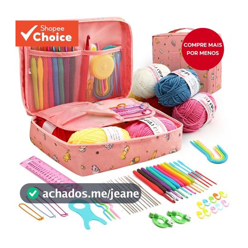 59Pcs Wool Crochet Hooks Artesanato DIY Artesanal Fios de Lã Acessórios de Costura
