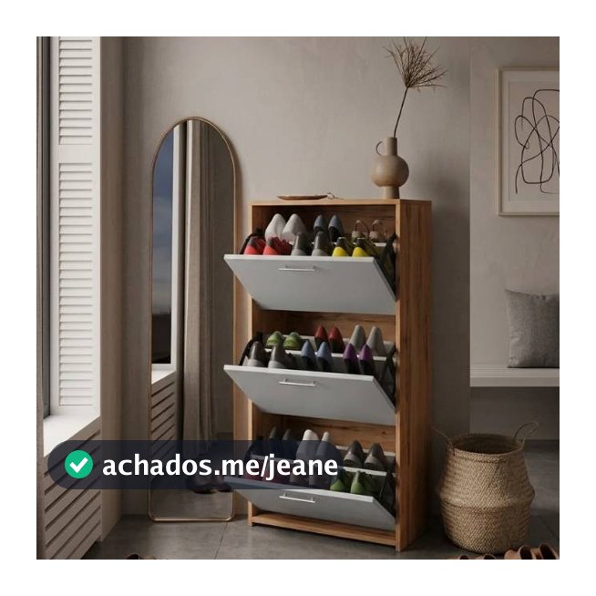 Sapateira Retrátil Inclinável c/3 Portas Basculantes Organizador Multiuso